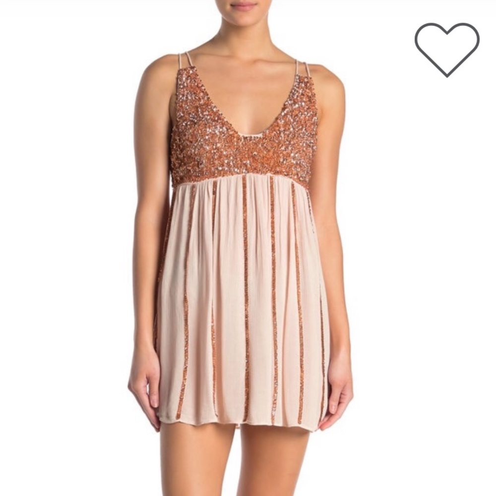 Free People Love Story Sequin Mini Dress